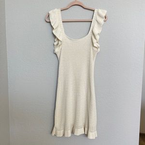 Anthropologie Smocked Ruffle Knit Midi Dress